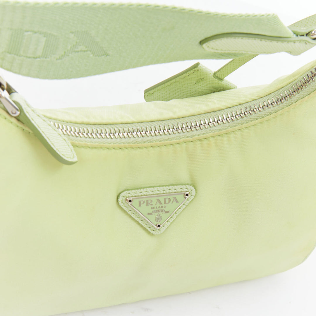 PRADA Re-edition 2005 Re-nylon Trio mint green nylon crossbody bag