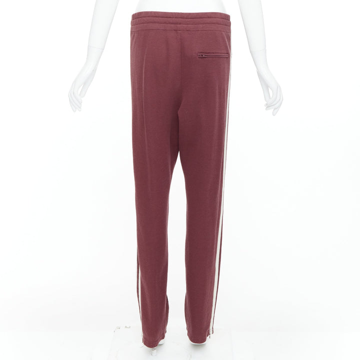 ISABEL MARANT Etoile burgundy pink trim jogger track pants FR38 M