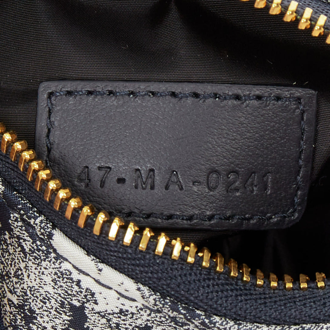CHRISTIAN DIOR 2021 DiorTravel navy blue white Toile de Jouy technical pouch bag