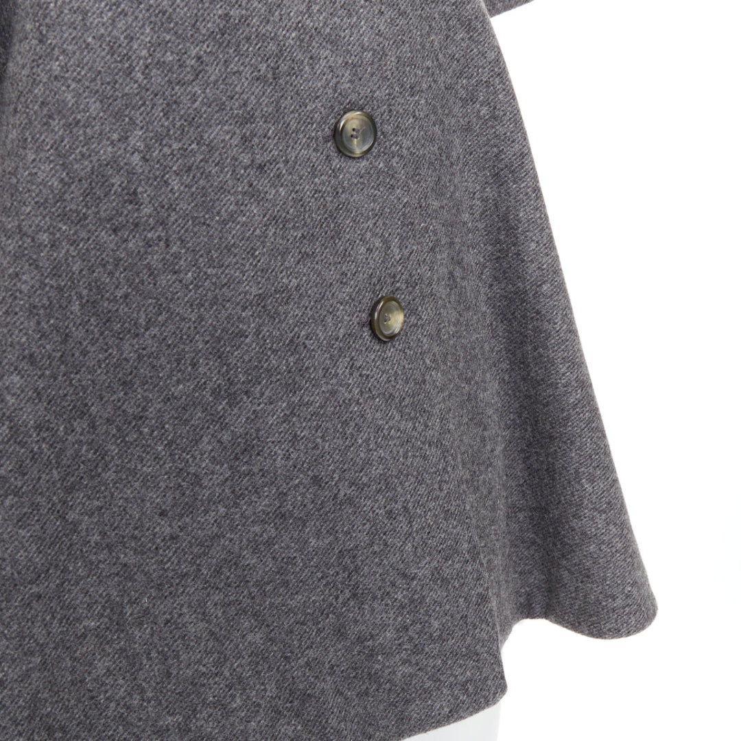 MARNI grey wool blend flannel flutter short swing jacket IT38 XS