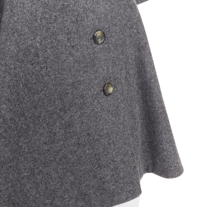MARNI grey wool blend flannel flutter short swing jacket IT38 XS