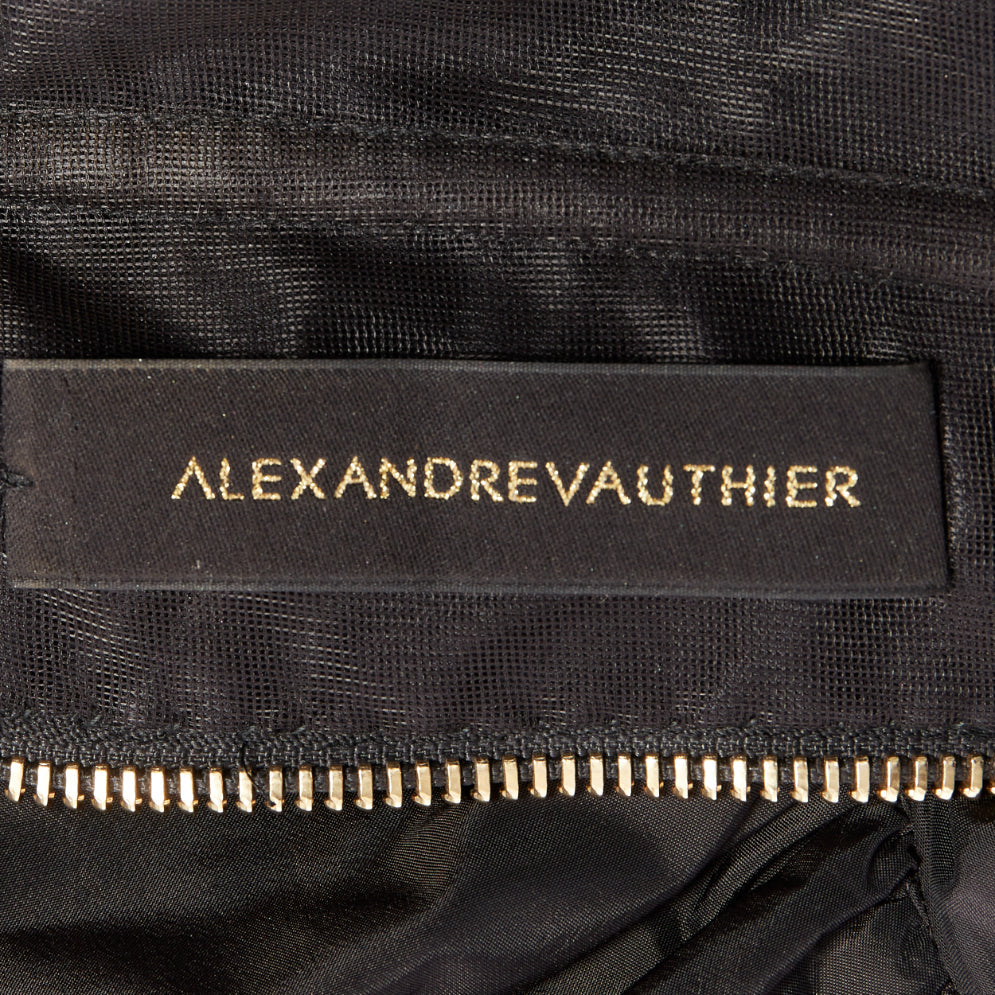 rare ALEXANDRE VAUTHIER COUTURE SS2017 Runway black velvet crystal ruffle gown