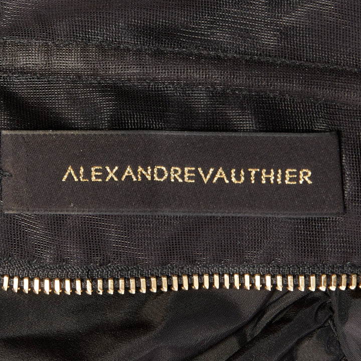 rare ALEXANDRE VAUTHIER COUTURE SS2017 Runway black velvet crystal ruffle gown