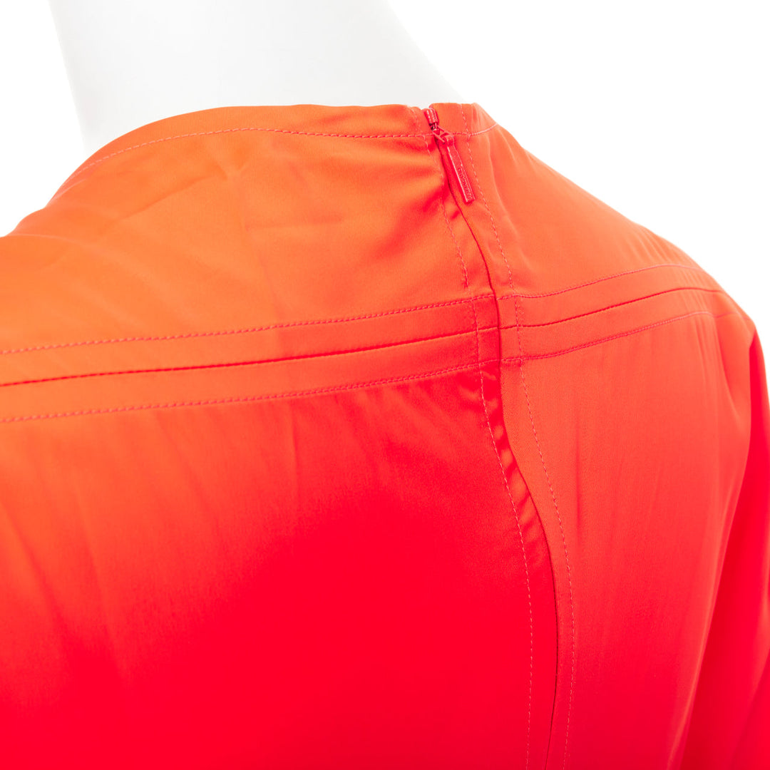 FERRAGAMO Maximilian Davis  Mandarin orange satin kimono gown dress IT40 S