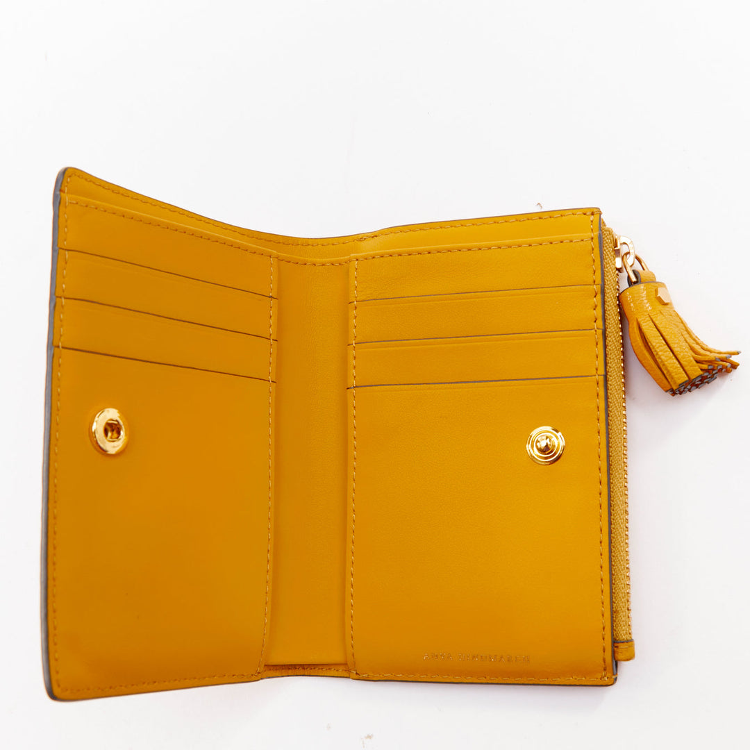 rare ANYA HINDMARCH 2014 Runway Coco Pops embossed leather folding wallet