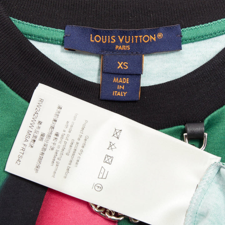 LOUIS VUITTON Sun Yitian 2024 Animogram green balloon rabbit chain tshirt XS