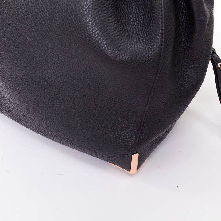 ALEXANDER WANG Prisma Skeletal black rose gold pebbled leather backpack