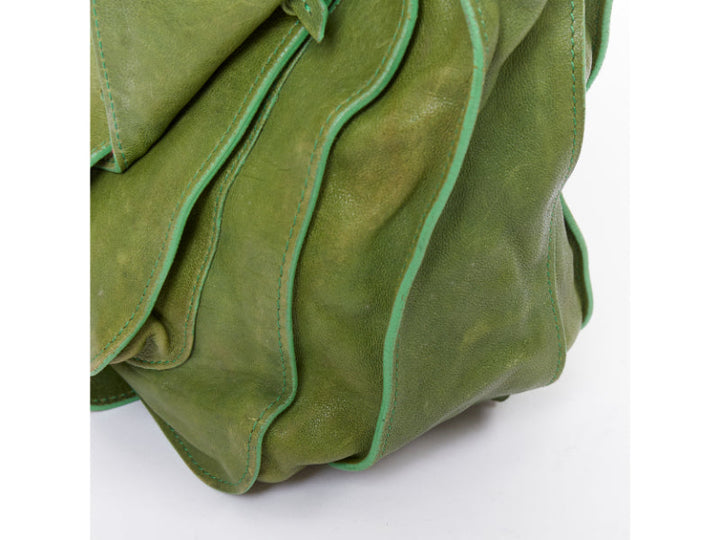 PROENZA SCHOULER PS1 moss green leather gold hardware satchel crossbody bag