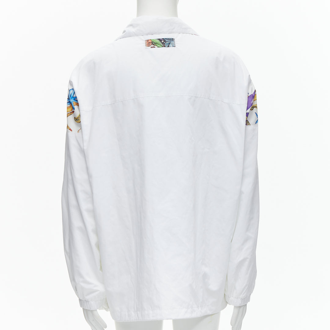 VERSACE 2021 Tresor De La Mer Runway white starfish track jacket IT52 XL