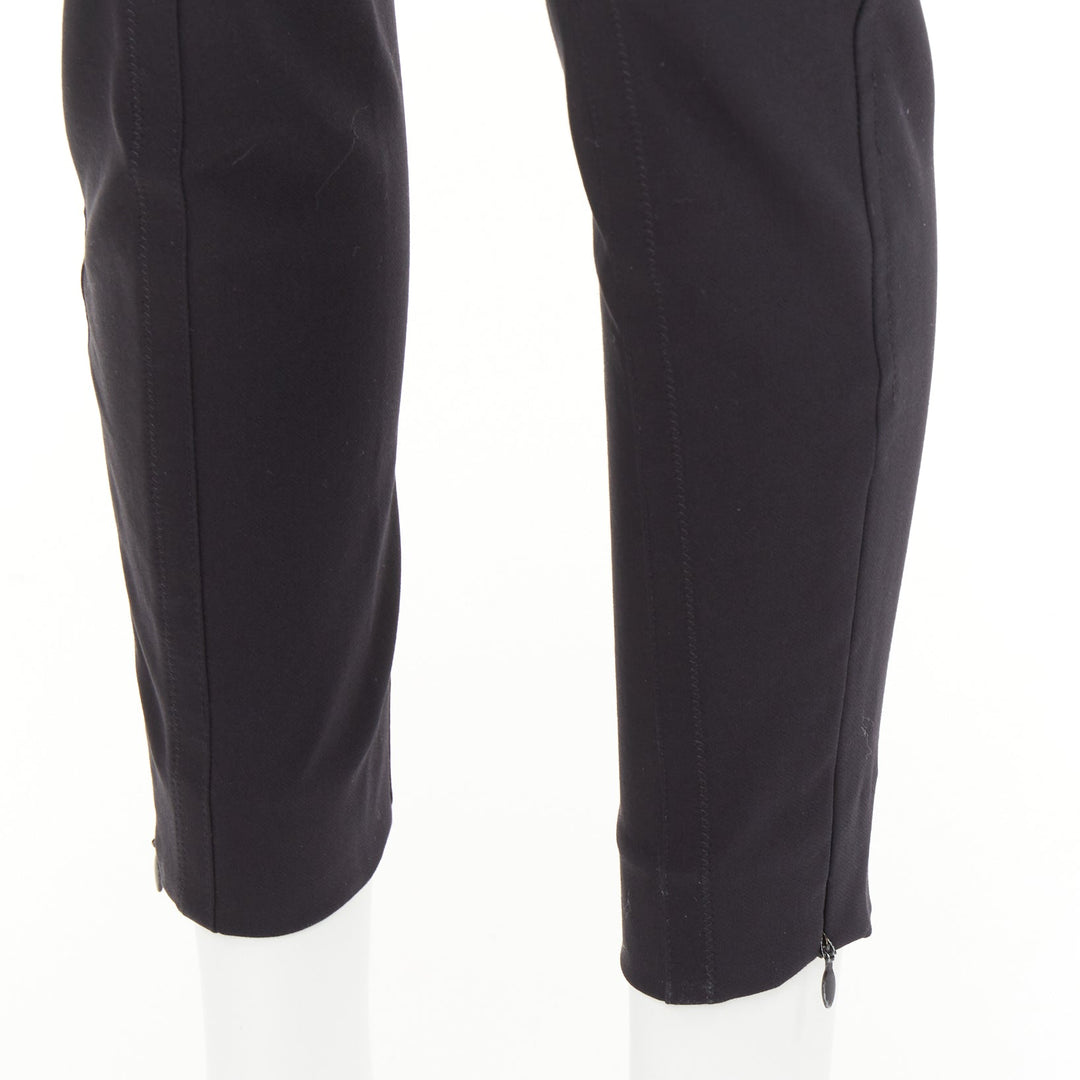 STELLA MCCARTNEY grey cotton blend elastic waist paneled legging pants IT 36 XXS