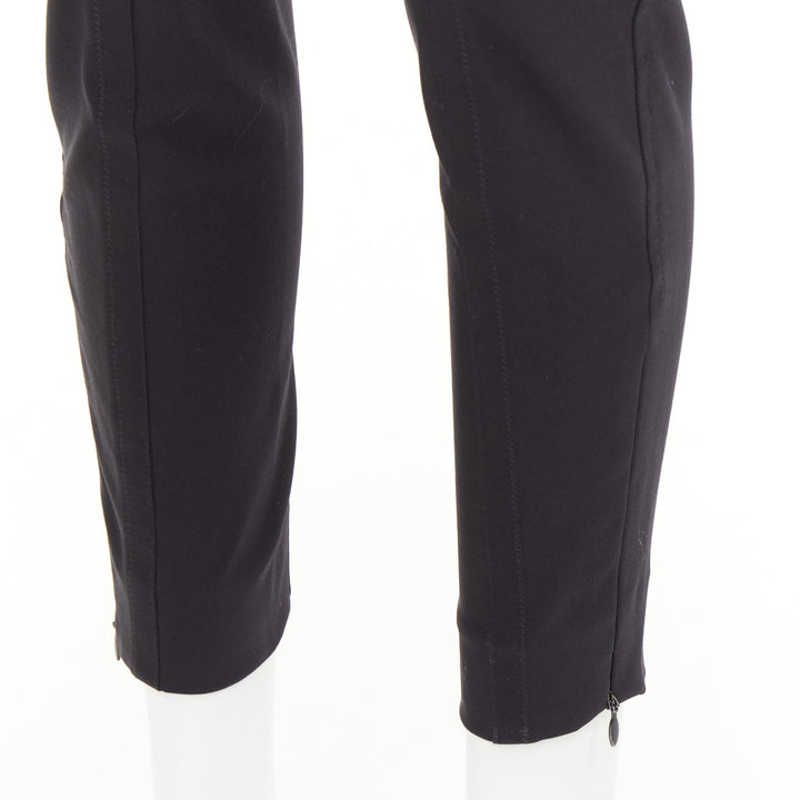 STELLA MCCARTNEY grey cotton blend elastic waist paneled legging pants IT 36 XXS