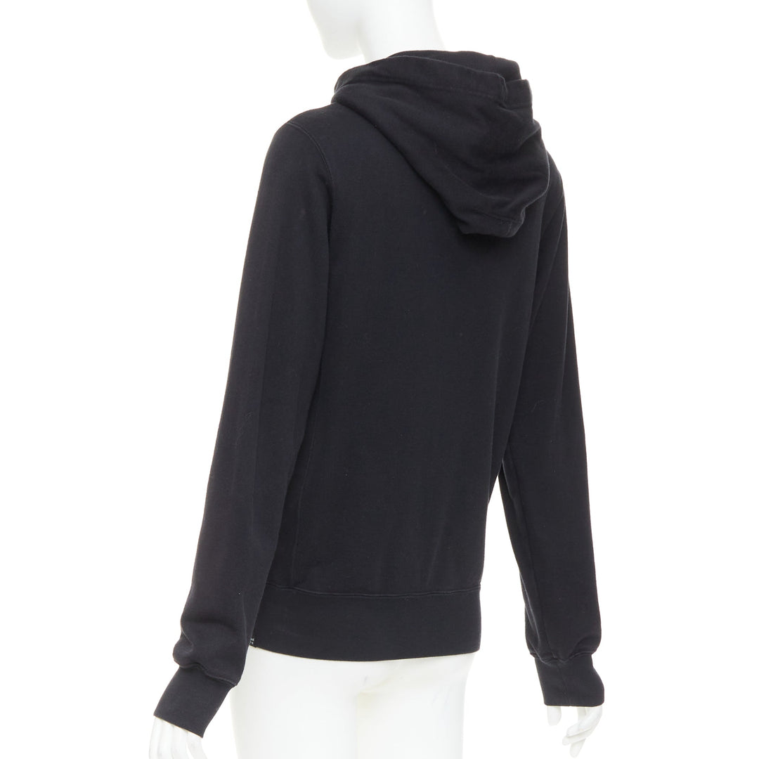 MASTERMIND JAPAN black cotton beige needlepoint embroidered skull hoodie JP3 L