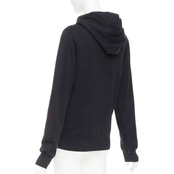 MASTERMIND JAPAN black cotton beige needlepoint embroidered skull hoodie JP3 L