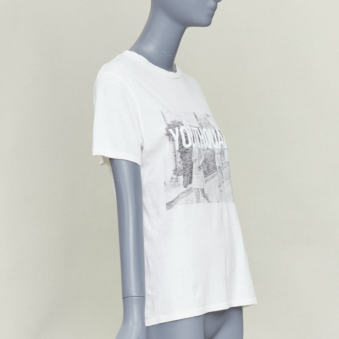 DIOR 2018 Youthquake off white cotton linen bee logo feminism activist tshirt