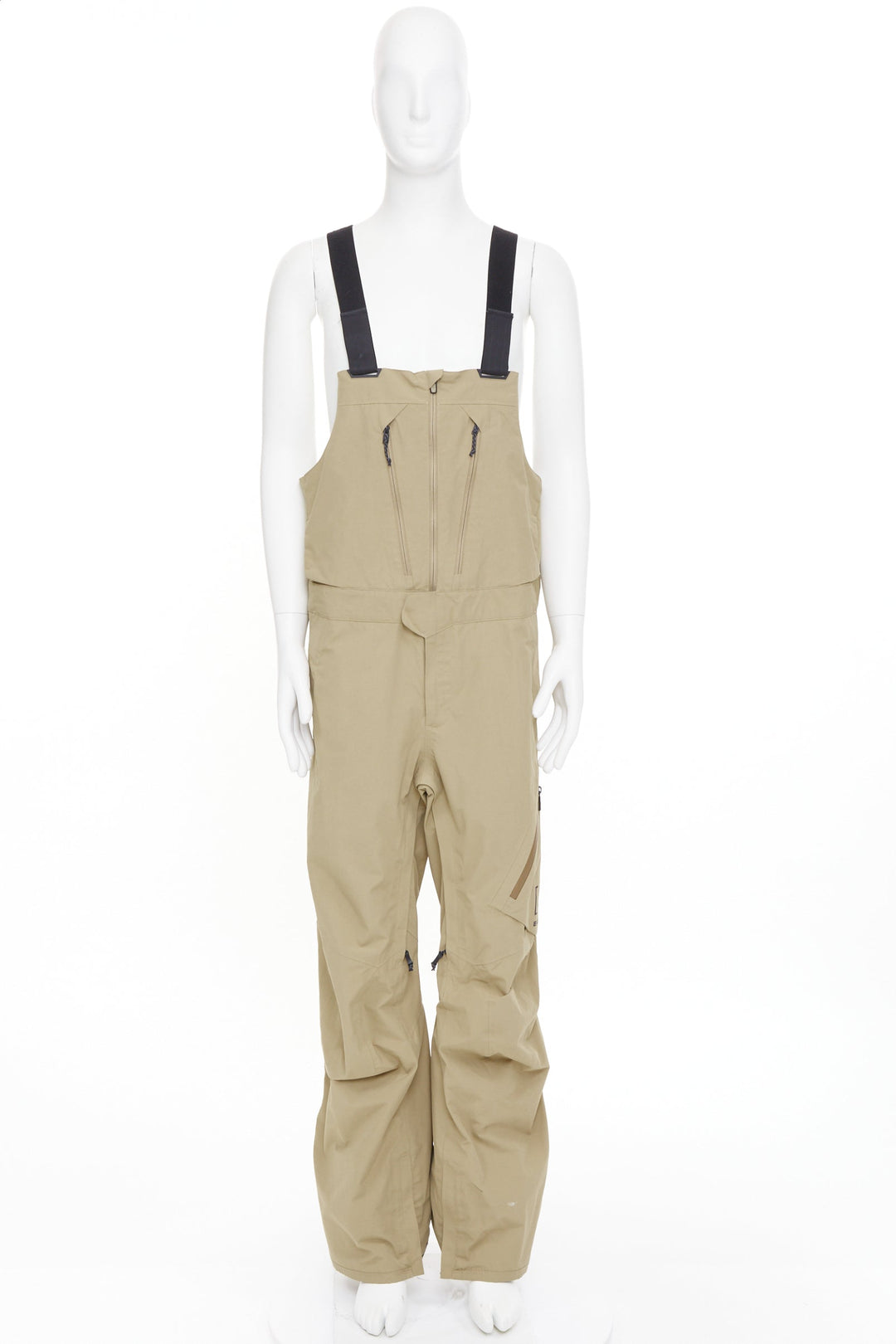 BURTON AK Freebird GORE-TEX 3L Stretch beige nylon snowboard bib pants L