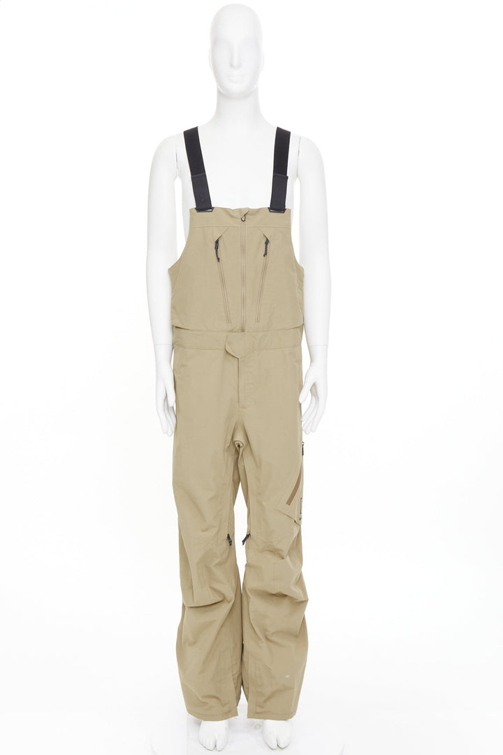 BURTON AK Freebird GORE-TEX 3L Stretch beige nylon snowboard bib pants L