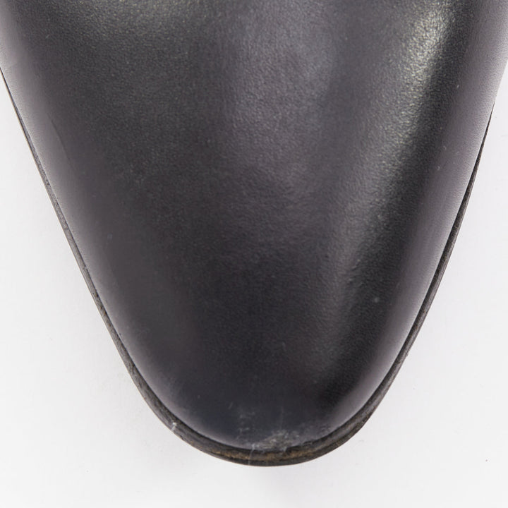 SAINT LAURENT Cropped Jodhpur 20 black leather silver buckl ankle boots EU41