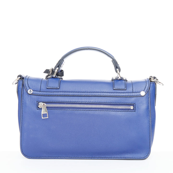 PROENZA SCHOULER Runway PS1 Tiny blue leather patchwork multi charm bag