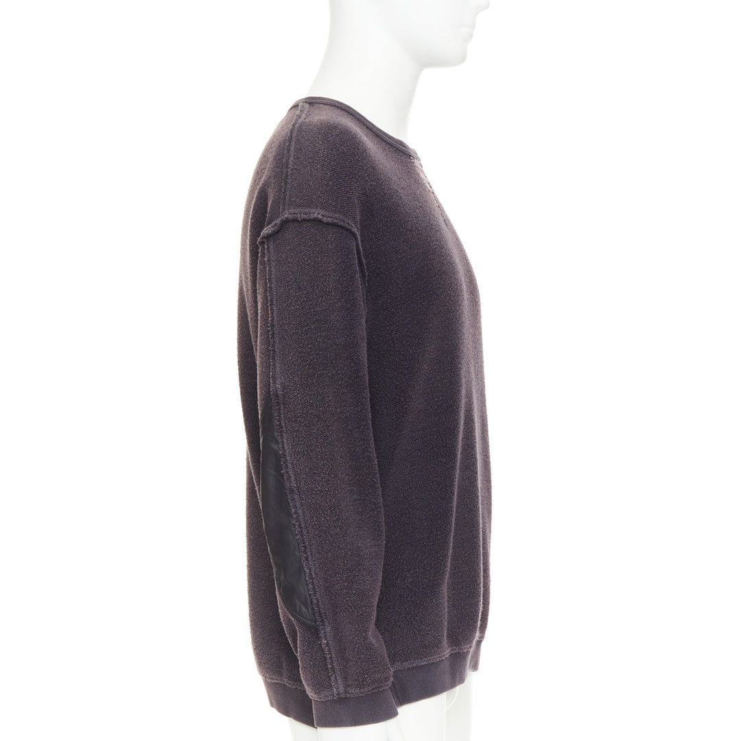 NVY Nick Wooster United Arrow Reversed purple textured inside out wash sweater S