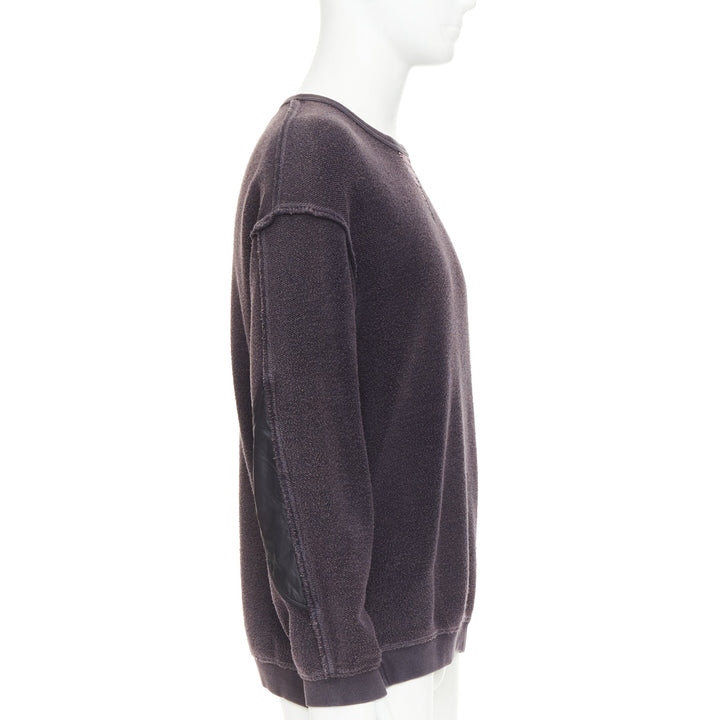 NVY Nick Wooster United Arrow Reversed purple textured inside out wash sweater S