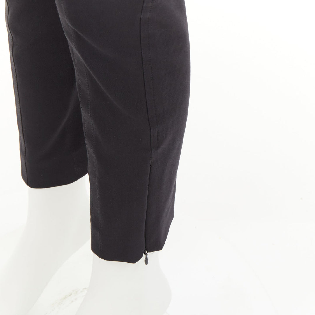STELLA MCCARTNEY 2015 black cotton stretch zip equestrian riding pants  IT38 XS