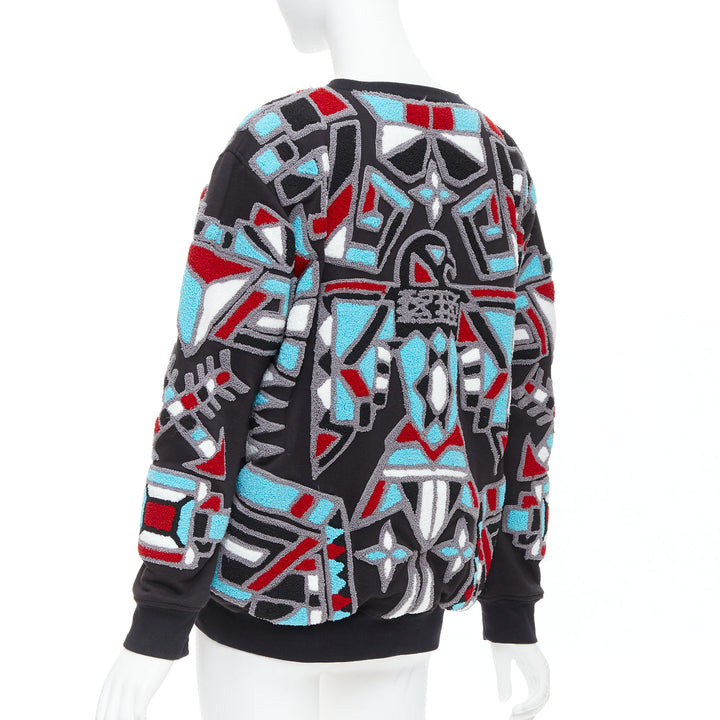 KTZ Metallic Eagle graphic tufted geometric pattern pullover