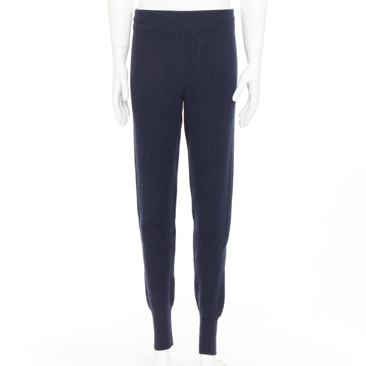 BOTTEGA VENETA navy cotton wool blend soft knit cuffed jogger pants IT44 XS