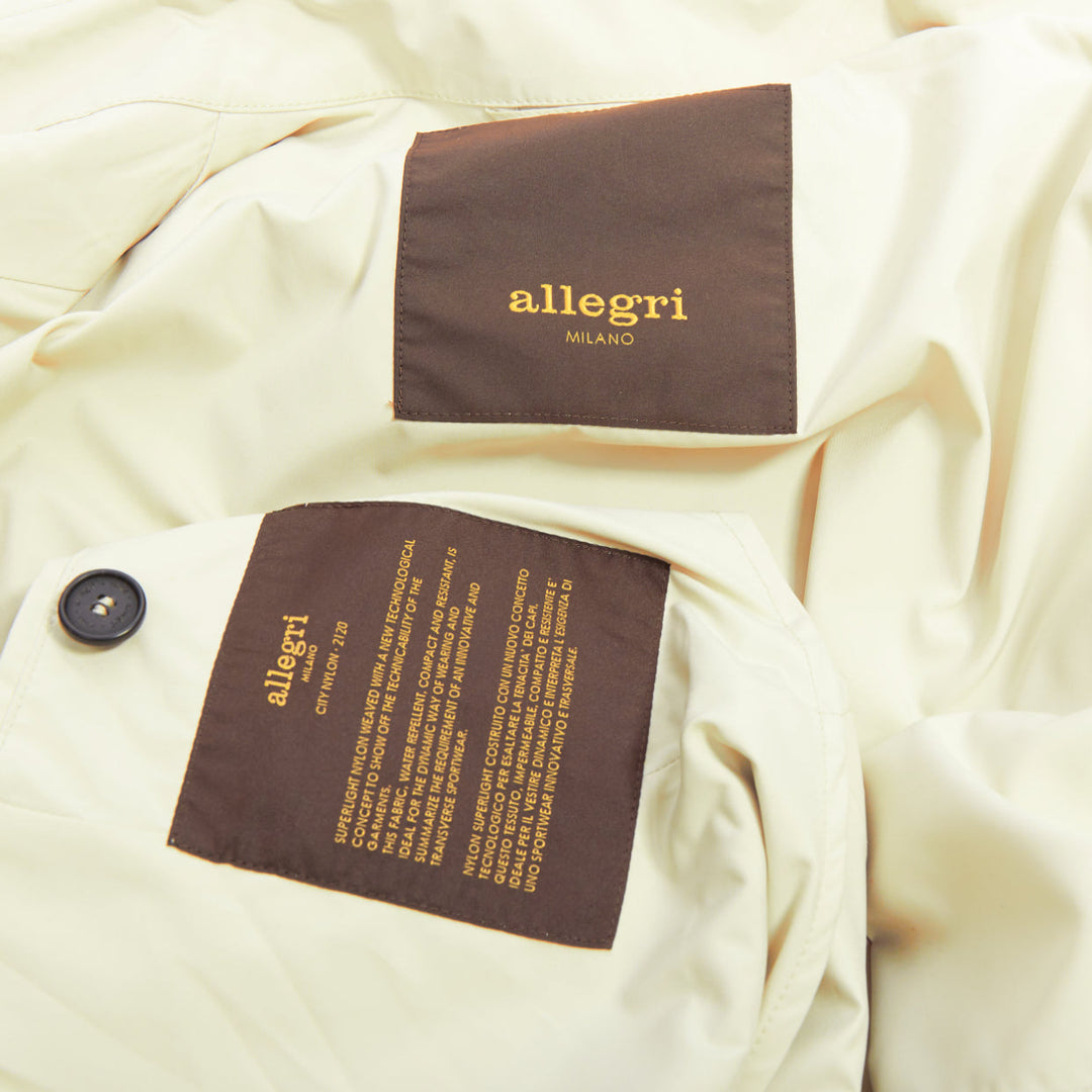 ALLEGRI City Nylon beige packable superlight black buttons coat IT48 M
