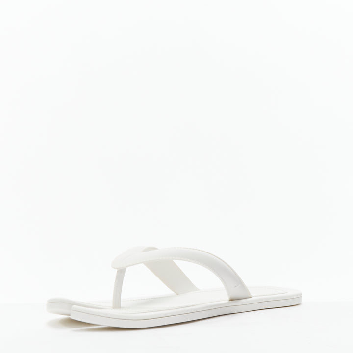 MAISON MARGIELA Tabi white topstitch rubber flip flop thongs sandals EU39