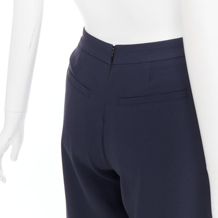 RAG & BONE dark grey inverted pleated cropped wide pants US0 XS
