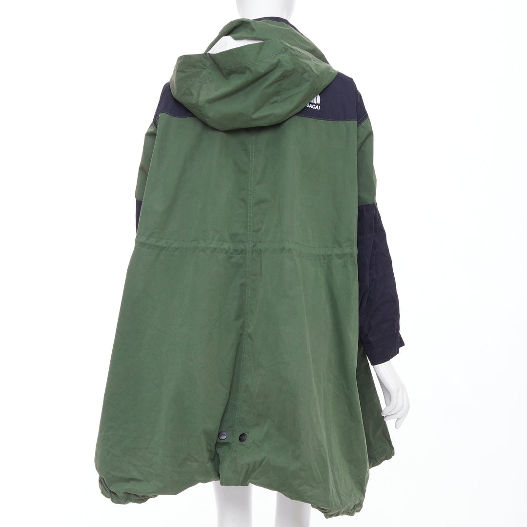SACAI THE NORTH FACE 2017 Fishtail Mountain Parka green black anorak coat M