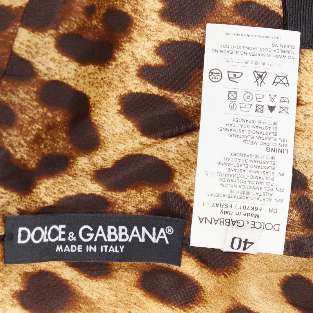 DOLCE GABBANA Vintage pink rose peonies floral black strap mini dress IT40 S