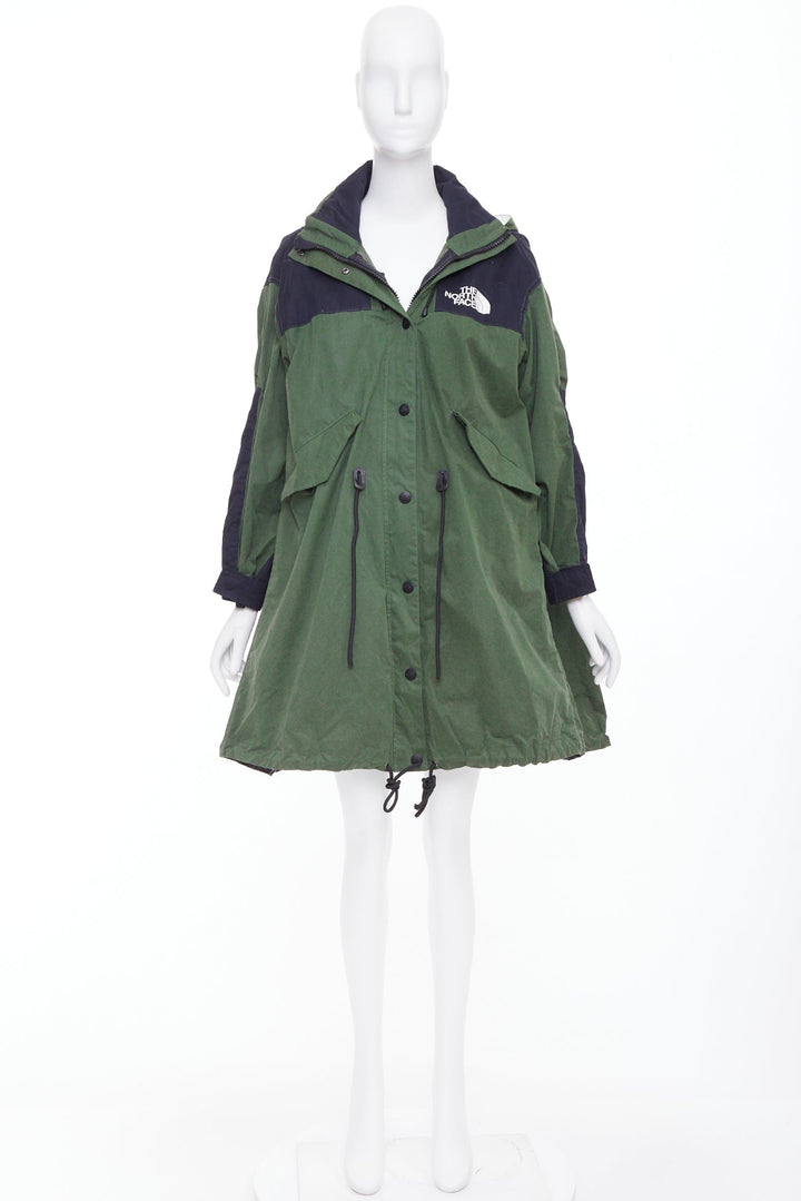 SACAI THE NORTH FACE 2017 Fishtail Mountain Parka green black anorak coat M
