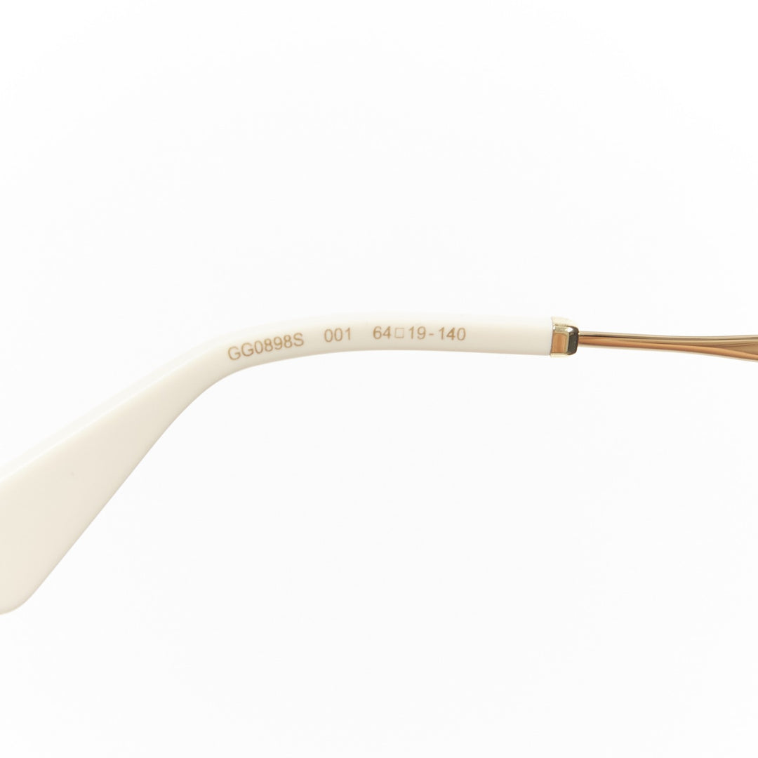 GUCCI Hollywood Forever GG0898S silver crystal black cat eye sunglasses