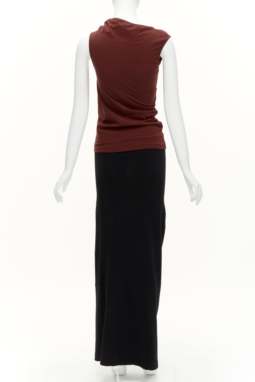 COMME DES GARCONS Vintage 1997 Lumps & Bumps red asymmetric top black skirt M
