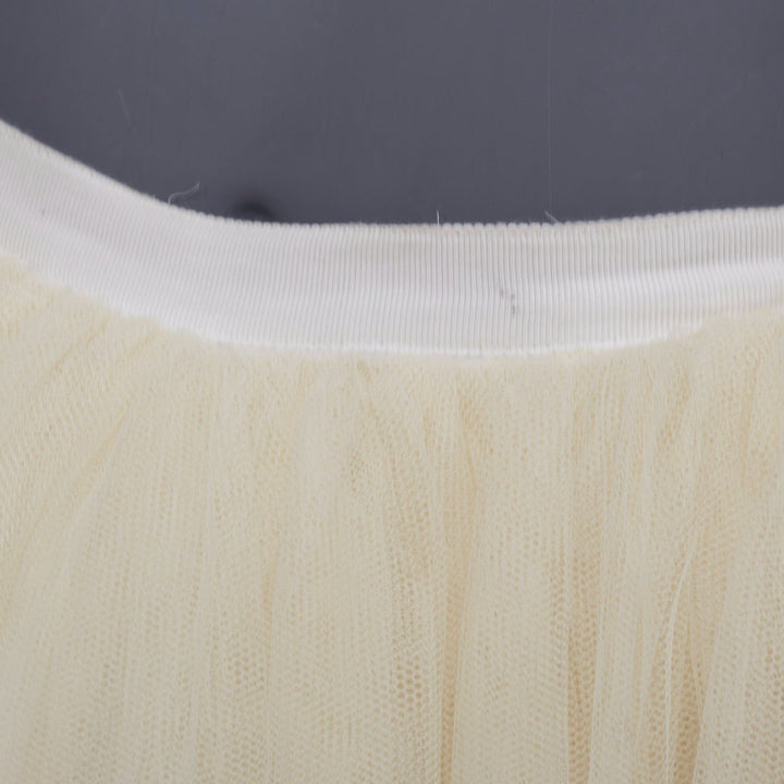ALEXANDRE VAUTHIER cream white tulled caged crinoline full skirt