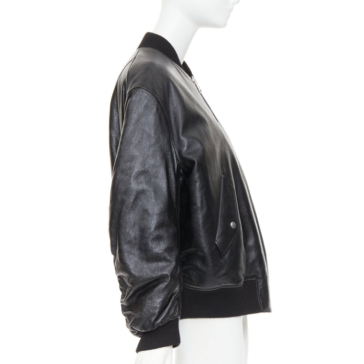 PRADA  Raf Simons 2021 Runway lambskin triangle pouch oversized bomber IT38 XS