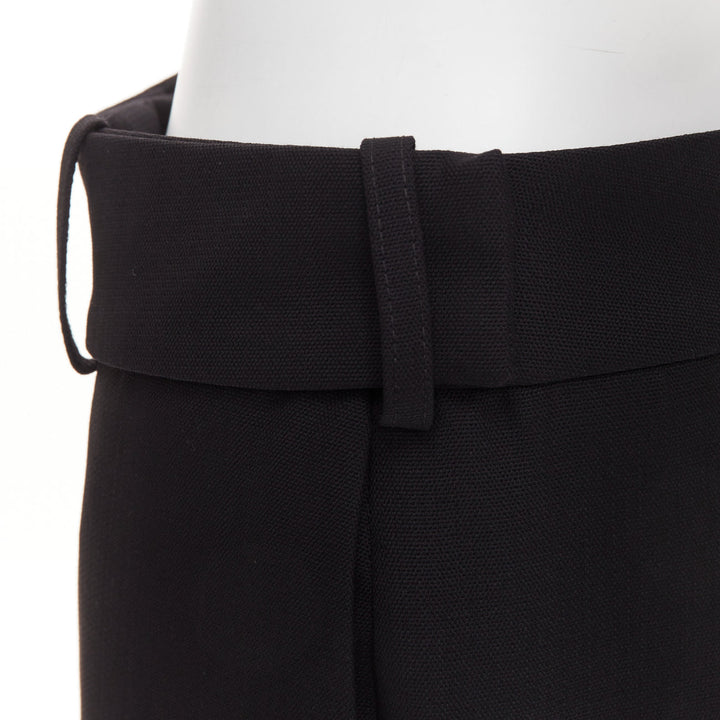 ALEXANDRE VAUTHIER COUTURE SS2025 black darted back straight leg trousers pants