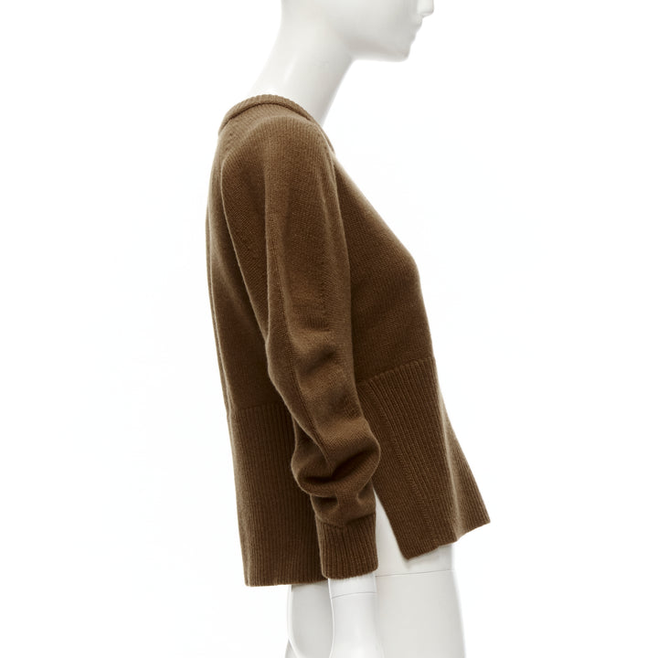 CHLOE 100% cashmere brow round puff sleeve cropped sweater S