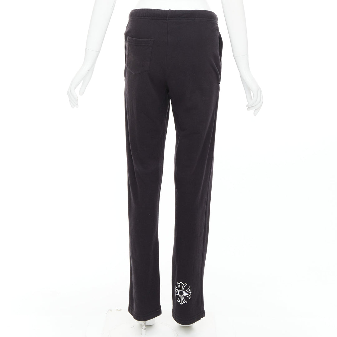 CHROME HEARTS black cotton logo cross back jogger sweatpants S