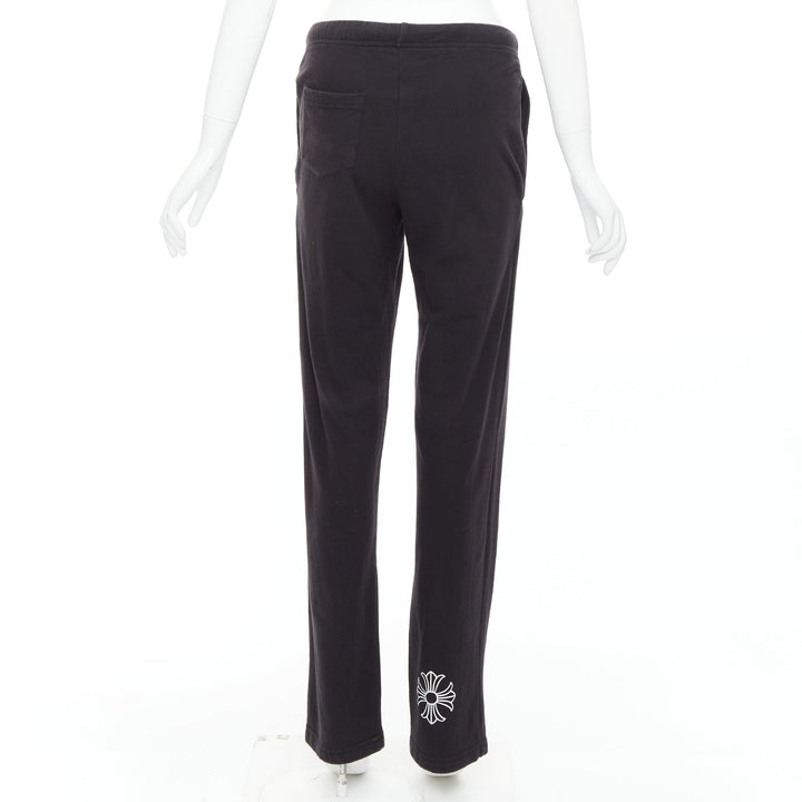 CHROME HEARTS black cotton logo cross back jogger sweatpants S