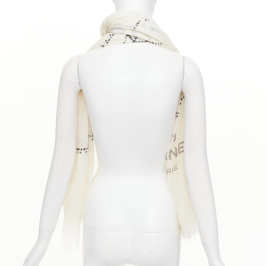 CHANEL 2013 100% cashmere Christmas Edition No.5 Parfum shawl scarf
