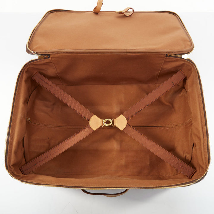 LOUIS VUITTON Vintage P√©gase 55 brown monogram canvas rolling carry on luggage