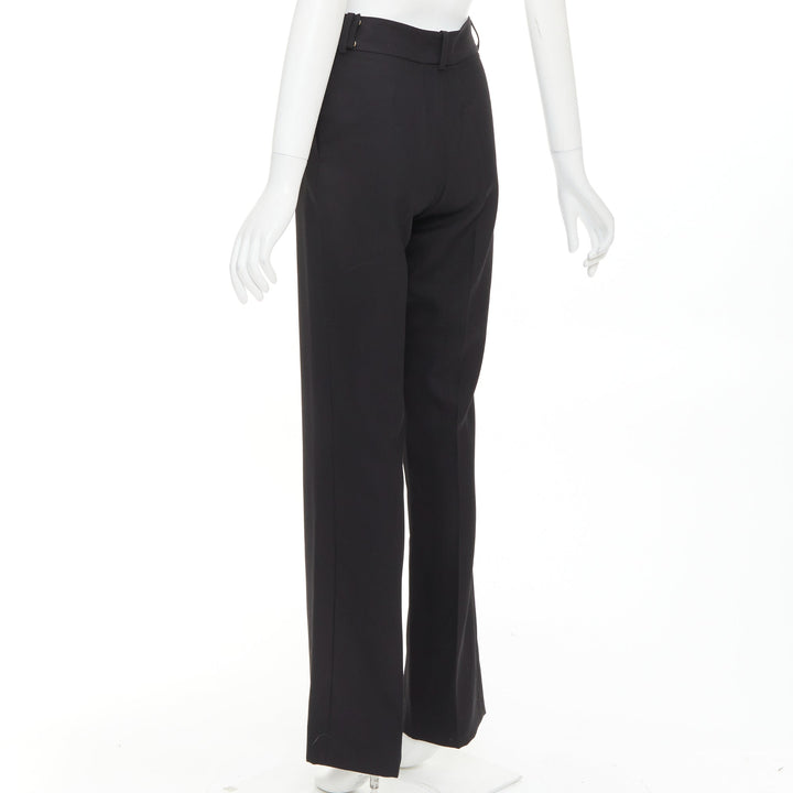 ALEXANDRE VAUTHIER COUTURE SS2025 Runway black high waist straight trouser pants