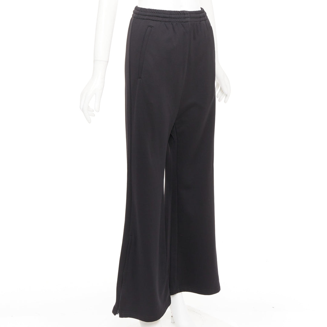BALENCIAGA 2021 Demna high waist side zip flare knit jogger pants FR34 XS