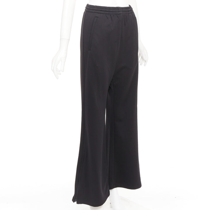 BALENCIAGA 2021 Demna high waist side zip flare knit jogger pants FR34 XS