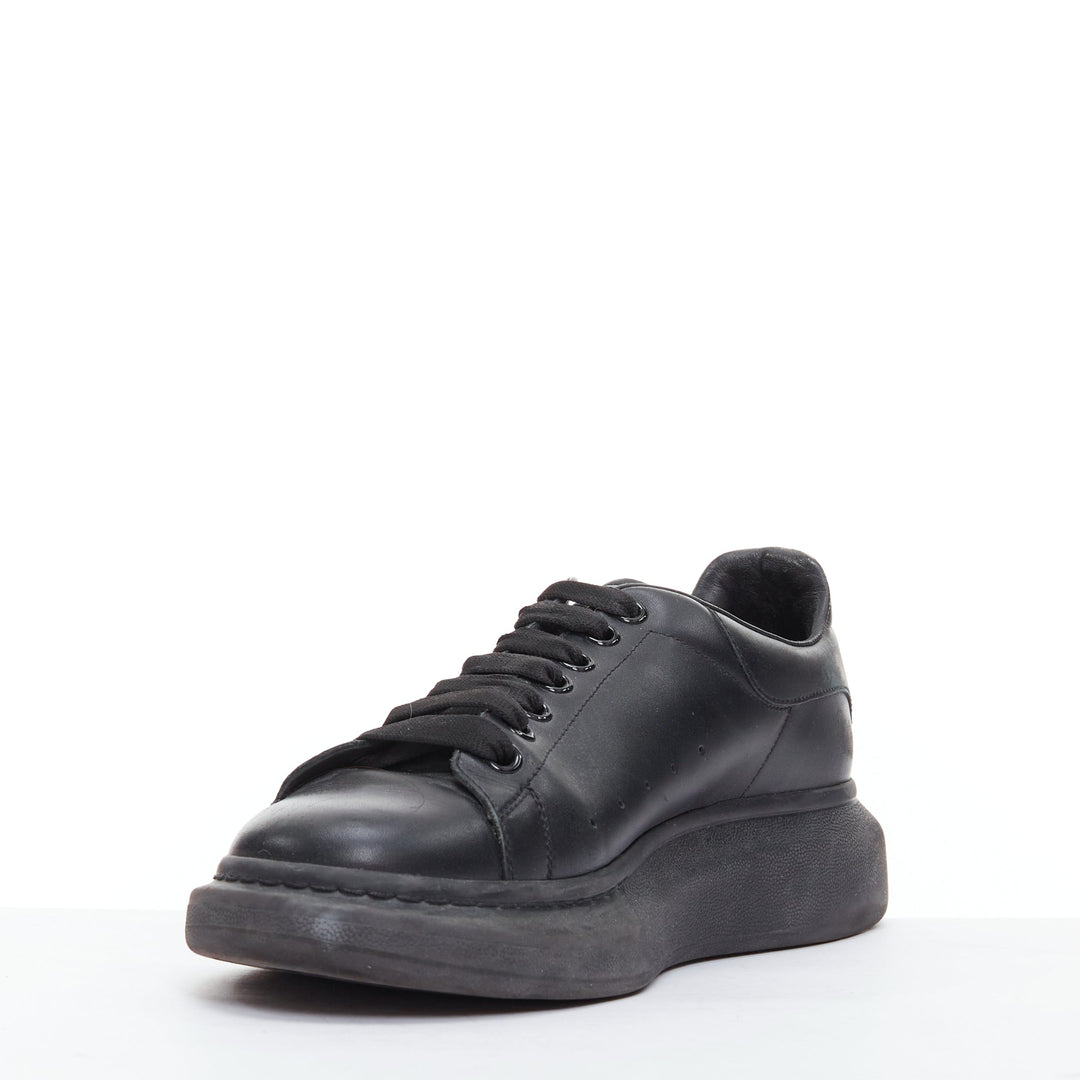 ALEXANDER MCQUEEN Oversized black leather chunky sneakers EU44