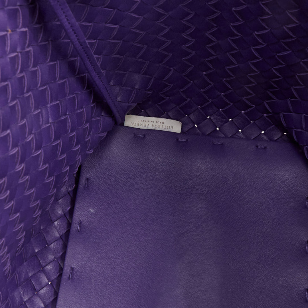 BOTTEGA VENETA 2009 Cabat Medium purple Intrecciato nappa leather tote bag