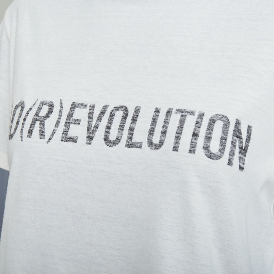 CHRISTIAN DIOR 2017 Runway Dio(r)evolution beige cotton linen print tshirt S