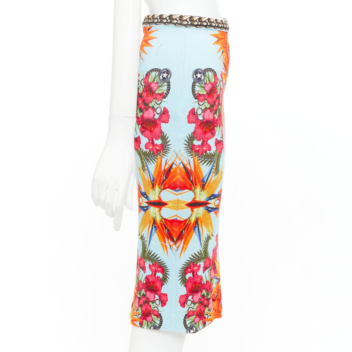 GIVENCHY Riccardo Tisci 2012 Birds of Paradise boucle tweed pencil skirt